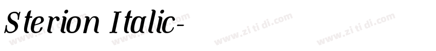 Sterion Italic字体转换 Sterion Italic字体转换